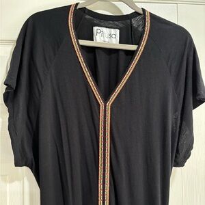 Pitusa Sun Dress coverup Black Small Petite long